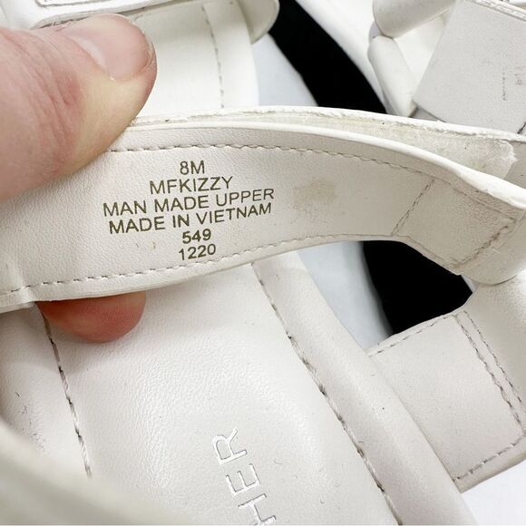 Marc Fisher Kizzy Sandal White Studded Platform Chunky Strap Sz 8 - Picture 8 of 11